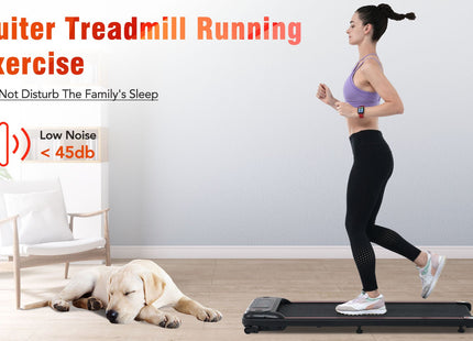 NEW Walking Pad Under Desk Treadmill for Home Office -2.5HP Walking Treadmill With Incline 0.5-4MPH 265LBS Capacity Treadmill for Walking Running - Wristband Remote