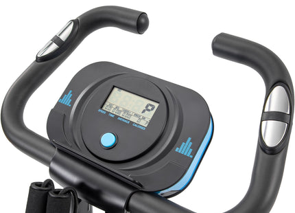 Exercise Bike,Workout Bikes for Home,Folding Stationary Bikes for Home with 16-Level Magnetic Resistance, 300LBS Capacity X-Bike Indoor Exercise Equipment with Heart Rate Sensor & LCD Monitor