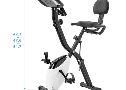 Exercise Bike,Workout Bikes for Home,Folding Stationary Bikes for Home with 16-Level Magnetic Resistance, 300LBS Capacity X-Bike Indoor Exercise Equipment with Heart Rate Sensor & LCD Monitor