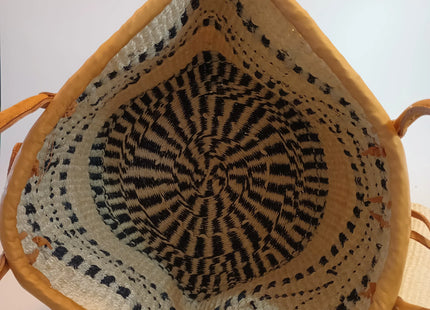 Balance Point Handwoven Straw Sisal Basket Tote Bag