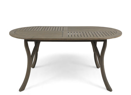 Acacia Wood 70' Dining Table - Stylish Gray Outdoor Table