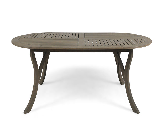 Acacia Wood 70' Dining Table - Stylish Gray Outdoor Table