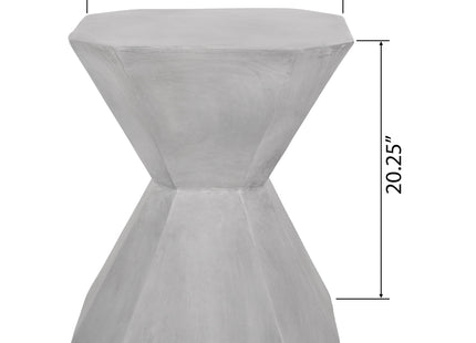 Modern Outdoor Lightweight Concrete Side Table in Natural Color