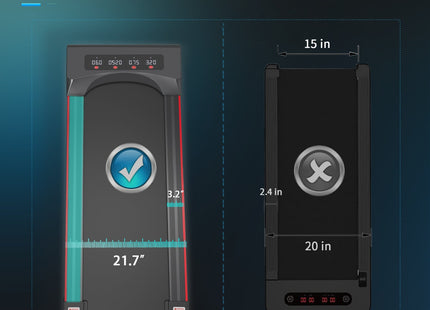 Under Desk Treadmill Machine 300 LB Capacity Walking Pad  for Home Office