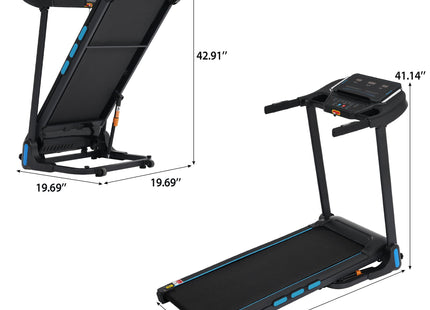 New Treadmills for Home, 3.5HP Hydraulic System Auto Foldable Treadmill with Incline,10MPH 350Lbs Weight Capacity Electric Treadmills with Heart Rate Sensors,Type C & USB Charge ,Bluetooth Speaker