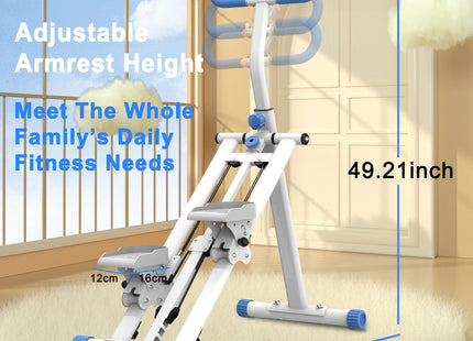 Stair Stepper with resistance Home-Upgrade Vertical Climber Workout Machine for Full-Body Exercise Climber Fitness Equipment with Stable Frame Adjustable Handlebar-Blue