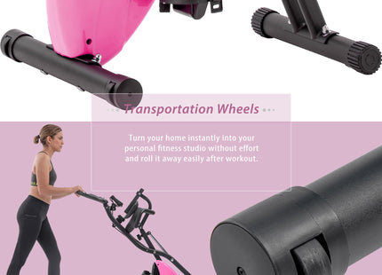 Exercise Bike,Workout Bikes for Home,Folding Stationary Bikes for Home with 16-Level Magnetic Resistance, 300LBS Capacity X-Bike Indoor Exercise Equipment with Heart Rate Sensor & LCD Monitor