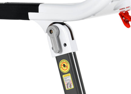 FITIME Portable Compact Treadmill with Electric Motorized 3.5HP, Bluetooth Speaker, White Metal, Medium Size