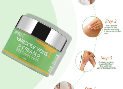 Vein Cream Red Blood Streaks Repair Earthworm Leg Bruises Bulge Relief Pain Safflower Skin care lotion Varicose Cream