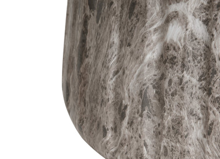 Outdoor Cleme Carved Side Table, Brown