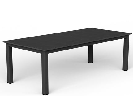 A single outdoor dining table that can be used in multiple scenarios