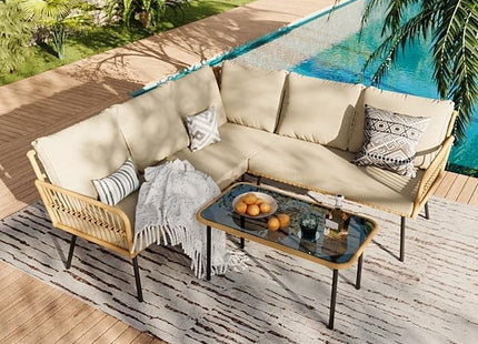 Comfortable Outdoor Sectional Patio Furniture Set for Relaxation