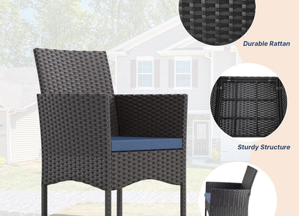 Stylish Four-Piece Outdoor Patio Furniture Set with Cushions