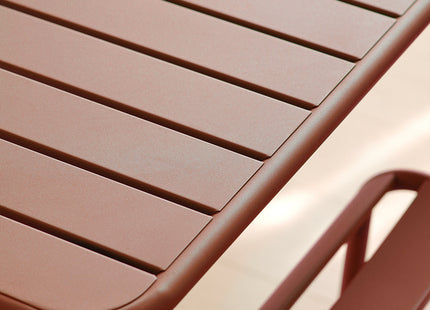 Sera square table outdoor (red)courtyard table villa open air dining table waterproof table retro American modern simple balcony table coffee table