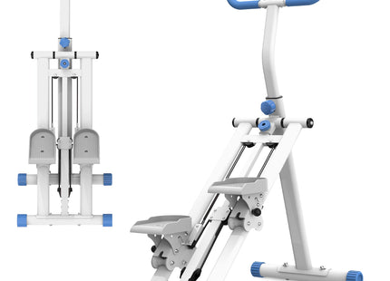 Stair Stepper with resistance Home-Upgrade Vertical Climber Workout Machine for Full-Body Exercise Climber Fitness Equipment with Stable Frame Adjustable Handlebar-Blue