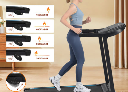 New Treadmills for Home, 3.5HP Hydraulic System Auto Foldable Treadmill with Incline,10MPH 350Lbs Weight Capacity Electric Treadmills with Heart Rate Sensors,Type C & USB Charge ,Bluetooth Speaker