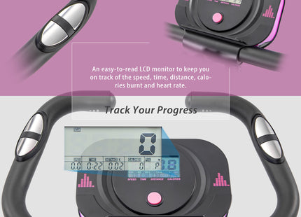 Exercise Bike,Workout Bikes for Home,Folding Stationary Bikes for Home with 16-Level Magnetic Resistance, 300LBS Capacity X-Bike Indoor Exercise Equipment with Heart Rate Sensor & LCD Monitor