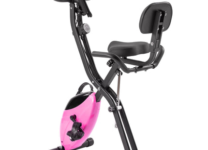 Exercise Bike,Workout Bikes for Home,Folding Stationary Bikes for Home with 16-Level Magnetic Resistance, 300LBS Capacity X-Bike Indoor Exercise Equipment with Heart Rate Sensor & LCD Monitor