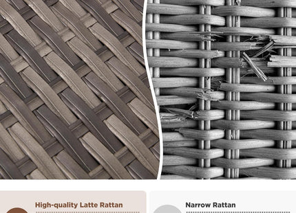 7 Piece Wicker Patio Furniture Set with Storage Coffee Table