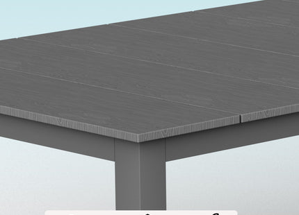 A single outdoor dining table that can be used in multiple scenarios