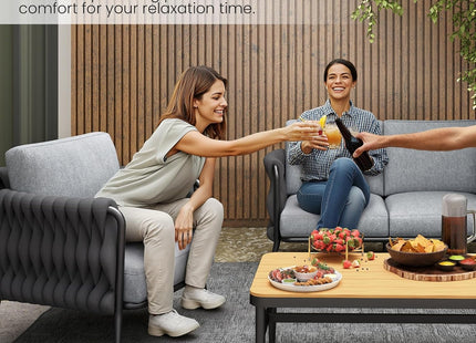 Stylish Outdoor Patio Furniture Set with Waterproof Cushions