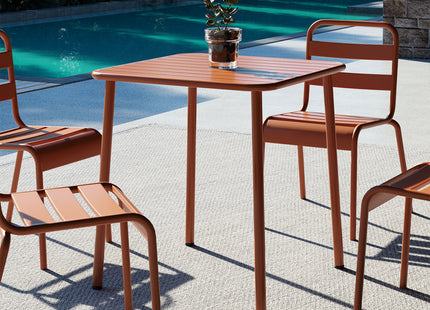 Sera square table outdoor (red)courtyard table villa open air dining table waterproof table retro American modern simple balcony table coffee table