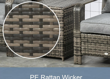 Three Piece Patio Furniture Set with Cushions and Table