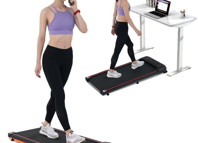 NEW Walking Pad Under Desk Treadmill for Home Office -2.5HP Walking Treadmill With Incline 0.5-4MPH 265LBS Capacity Treadmill for Walking Running - Wristband Remote