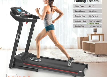Fitshow App Home Foldable Treadmill with Incline, Folding Treadmill for Home Workout, Electric Walking Running Treadmill Machine 5' LCD Screen 250 LB Capacity Bluetooth Music