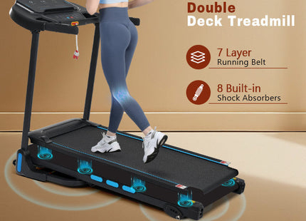 New Treadmills for Home, 3.5HP Hydraulic System Auto Foldable Treadmill with Incline,10MPH 350Lbs Weight Capacity Electric Treadmills with Heart Rate Sensors,Type C & USB Charge ,Bluetooth Speaker