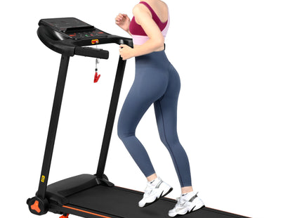 Treadmills for Home, 2.5HP Quiet Folding Treadmill with Heart Rate Sensor, 300lbs Weight Capacity, 7.5MPH, Incline Treadmill With USB Charge Station For Android & Bluetooth Speaker, 6 Shock-Absorbing