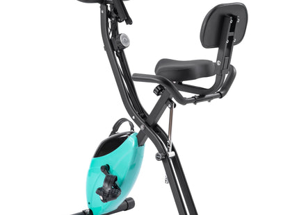 Exercise Bike,Workout Bikes for Home,Folding Stationary Bikes for Home with 16-Level Magnetic Resistance, 300LBS Capacity X-Bike Indoor Exercise Equipment with Heart Rate Sensor & LCD Monitor