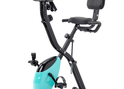 Exercise Bike,Workout Bikes for Home,Folding Stationary Bikes for Home with 16-Level Magnetic Resistance, 300LBS Capacity X-Bike Indoor Exercise Equipment with Heart Rate Sensor & LCD Monitor