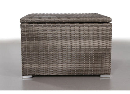 Stylish Wicker Outdoor Storage End Table with Grey Mix Finish and Durable Construction