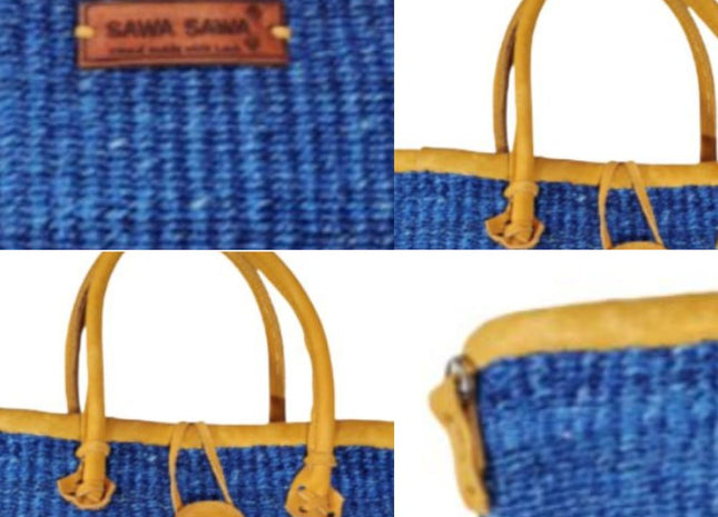 Nourishment Handmade Sisal Straw Basket Tote.