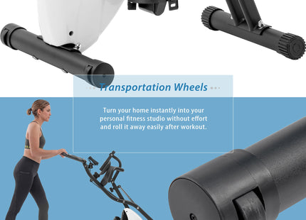 Exercise Bike,Workout Bikes for Home,Folding Stationary Bikes for Home with 16-Level Magnetic Resistance, 300LBS Capacity X-Bike Indoor Exercise Equipment with Heart Rate Sensor & LCD Monitor