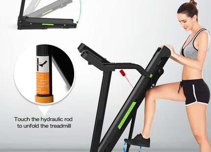 Foldable Treadmill with Incline, Folding Treadmill for Home Electric Treadmill Workout Running Machine, Handrail Controls Speed, Pulse Monitor,APP