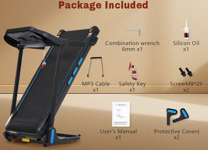 New Treadmills for Home, 3.5HP Hydraulic System Auto Foldable Treadmill with Incline,10MPH 350Lbs Weight Capacity Electric Treadmills with Heart Rate Sensors,Type C & USB Charge ,Bluetooth Speaker