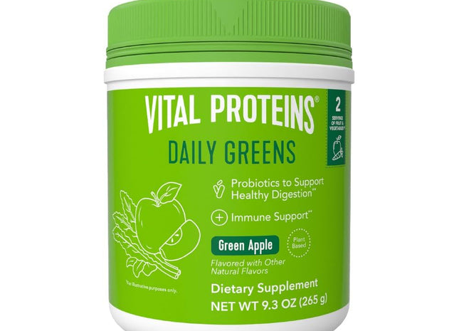 Vital Proteins Daily Greens Dietary Supplement Green Apple 10.5oz - New