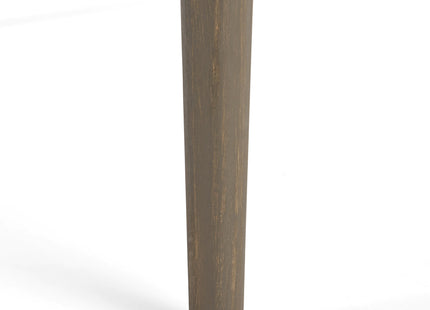 Modern Outdoor Square Acacia Wood Table with Straight Legs, Gray Finish, 35.5 x 35.5 x 30 Inches