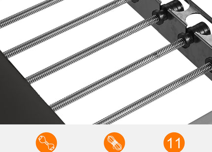 Extra Large Pilates Reformer - Multi-functional Home Fitness Equipment, 395lbs Capacity, with Dynamic Resistance Cords and Aerobic Rebounder, Improves Posture, Builds Strength, Reduces Stress, black