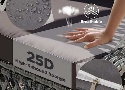 7 Piece Wicker Patio Furniture Set with Storage Coffee Table