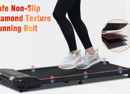 NEW Walking Pad Under Desk Treadmill for Home Office -2.5HP Walking Treadmill With Incline 0.5-4MPH 265LBS Capacity Treadmill for Walking Running - Wristband Remote