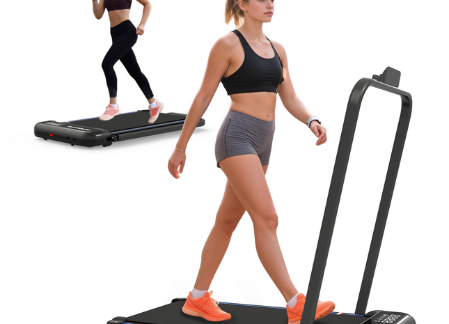 3 in 1 Under Desk Treadmill with Incline,Foldable Treadmills for Home, Walking Pad with Handle Bar for Walking and Jogging, with Remote Control & LED Display