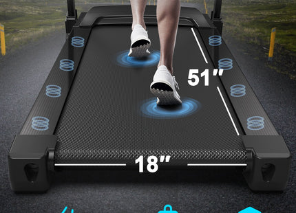 Treadmills for Home, Electric Treadmill with  Automatic Incline, Foldable 3.5HP Workout Running Machine Walking, Double Running Board Shock Absorption Pulse Sensor Bluetooth Speaker APP FITSHOW.400lbs