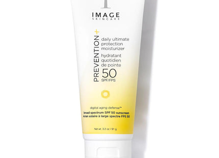 IMAGE Skincare PREVENTION+ Daily Ultimate Protection Moisturizer , SPF 50 Face Sunscreen Lotion, Zinc Oxide, Blendable with No White Cast, 3.2 oz