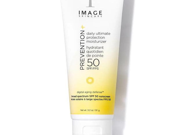 IMAGE Skincare PREVENTION+ Daily Ultimate Protection Moisturizer , SPF 50 Face Sunscreen Lotion, Zinc Oxide, Blendable with No White Cast, 3.2 oz