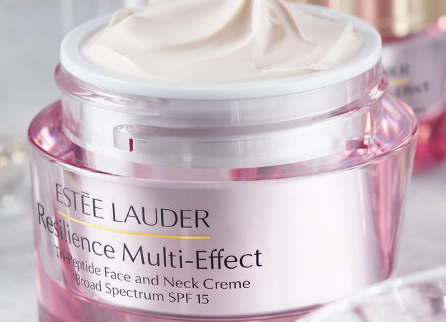 Estee Lauder Resilience Multi-Effect Tri-Peptide Face and Neck Cream Moisturizer SPF 15 | Plumping & Anti-Aging