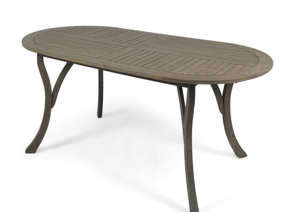 Acacia Wood 70' Dining Table - Stylish Gray Outdoor Table