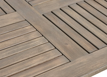 Acacia Wood 70' Dining Table - Stylish Gray Outdoor Table